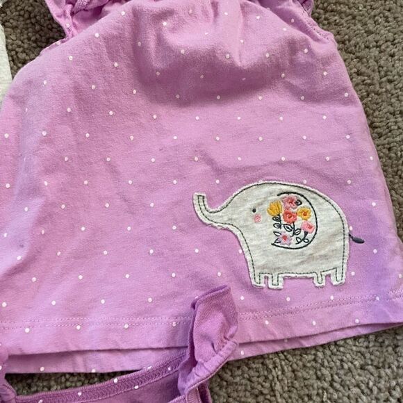 Girls 3 piece lot Carter’s purple & grey NWOT 6 mo - Picture 3 of 7